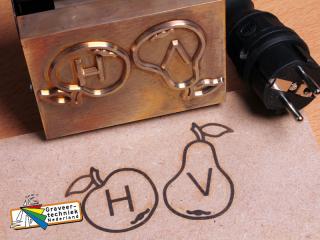 Brandstempel 105x80mm voor bv fruitkist of andere houten kist